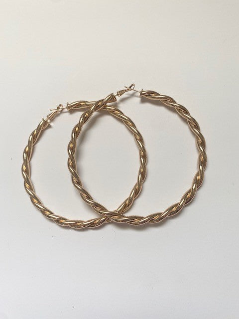 "Twisted"  Hoop Earrings