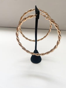 "Twisted"  Hoop Earrings